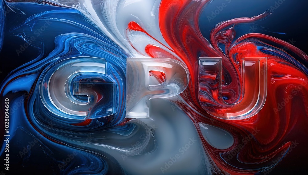 Poster high-performance gpu design with abstract colors