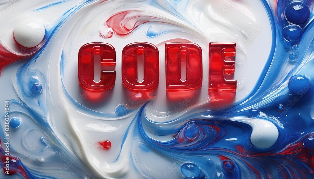 Poster creative abstract background with code text