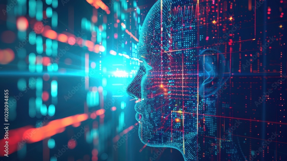 Poster digital human interface with data streams