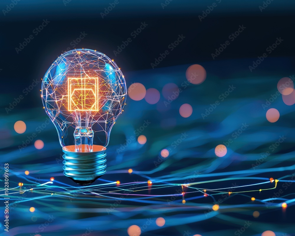 Poster converging patterns of energy representing the collaboration in innovation