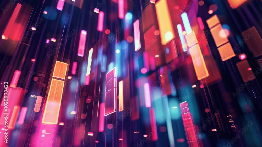 Poster abstract colorful background with light patterns