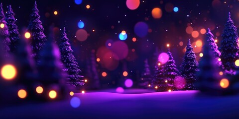 Dreamy Christmas background featuring soft bokeh lights, perfect for personalized holiday greetings