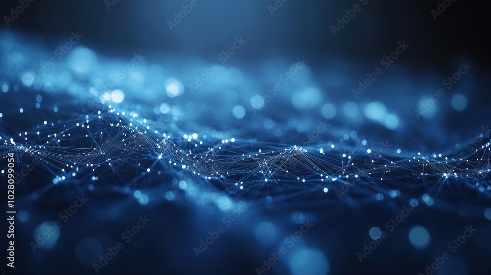 Wall mural abstract network connection
