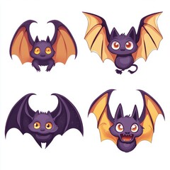 Vector illustration of bat as Halloween decoration element