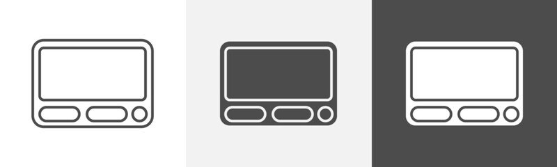 pager icon Symbol in isolated background