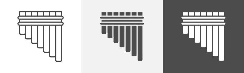 pan flute icon Symbol in isolated background