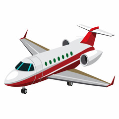 privet jet plane on a white background