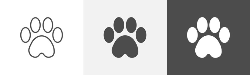 paw icon Symbol in isolated background © Ascanr