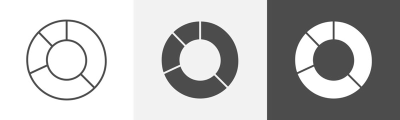 pie graph icon Symbol in isolated background