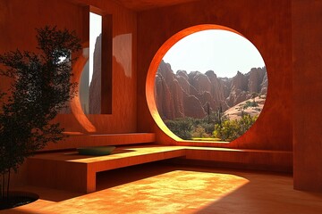 room with window and wall