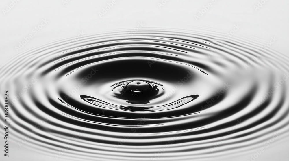Poster calming ripple effect of water in a minimalist setting