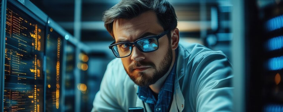 IT security professional investigating suspicious traffic patterns in a company's network, cybersecurity surveillance