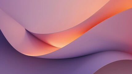 Obraz premium Wallpaper A modern and abstract background featuring smooth, flowing waves in shades of purple and orange