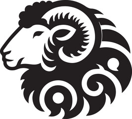 sheep head silhouette