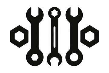 Wrench icons set. Wrench vector icon. Wrench key for servicing in the garage icon vector set
