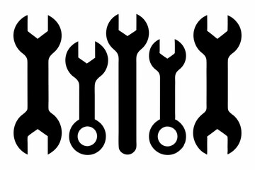 Wrench icons set. Wrench vector icon. Wrench key for servicing in the garage icon vector set
