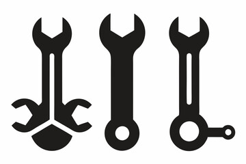 Wrench icons set. Wrench vector icon. Wrench key for servicing in the garage icon vector set
