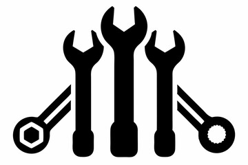 Wrench icons set. Wrench vector icon. Wrench key for servicing in the garage icon vector set
