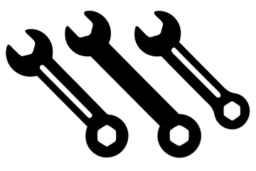 Wrench icons set. Wrench vector icon. Wrench key for servicing in the garage icon vector set

