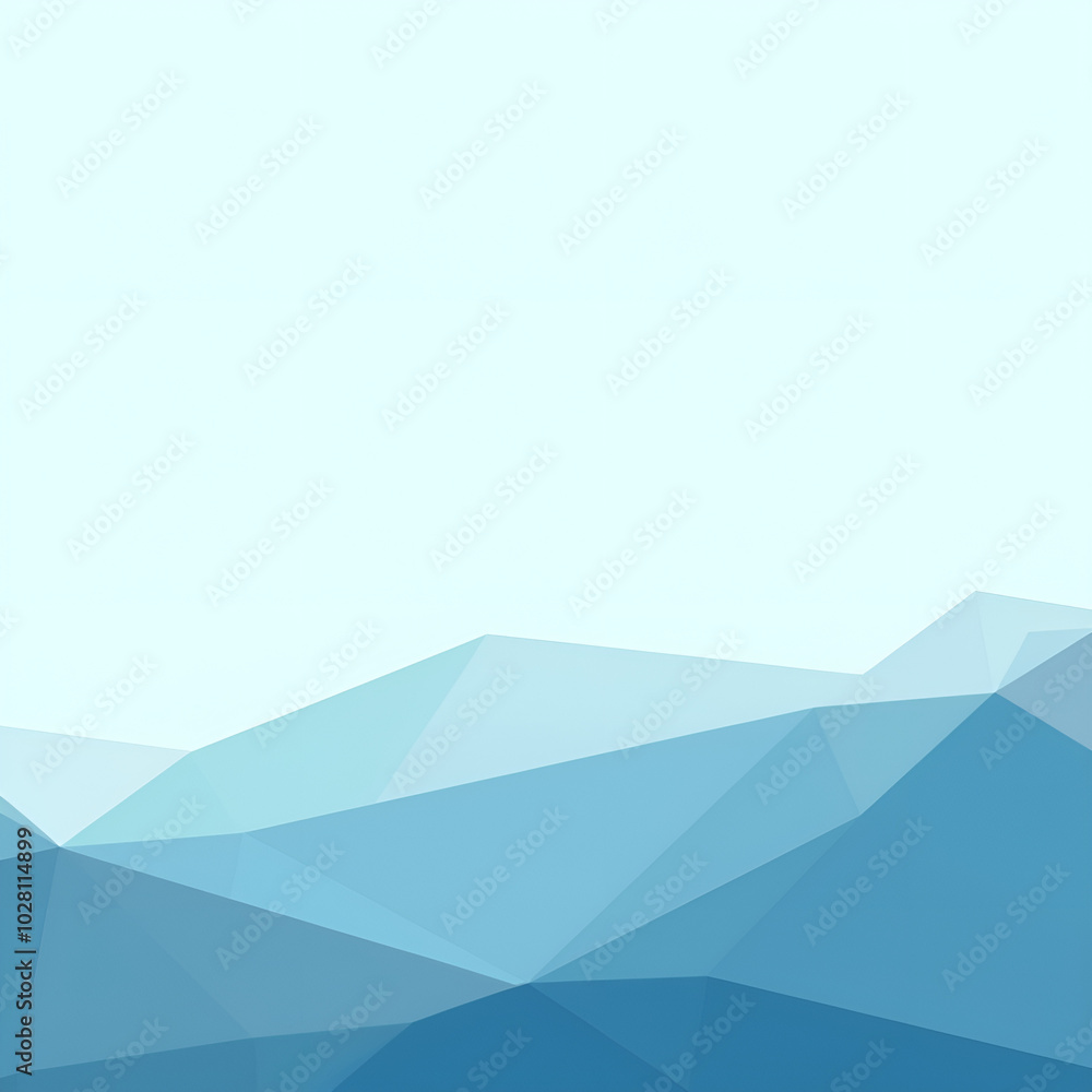 Poster background with blue waves geometric patterns. generative ai