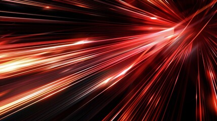 Wallpaper An abstract background or wallpaper with red and orange light trails converging on a black background