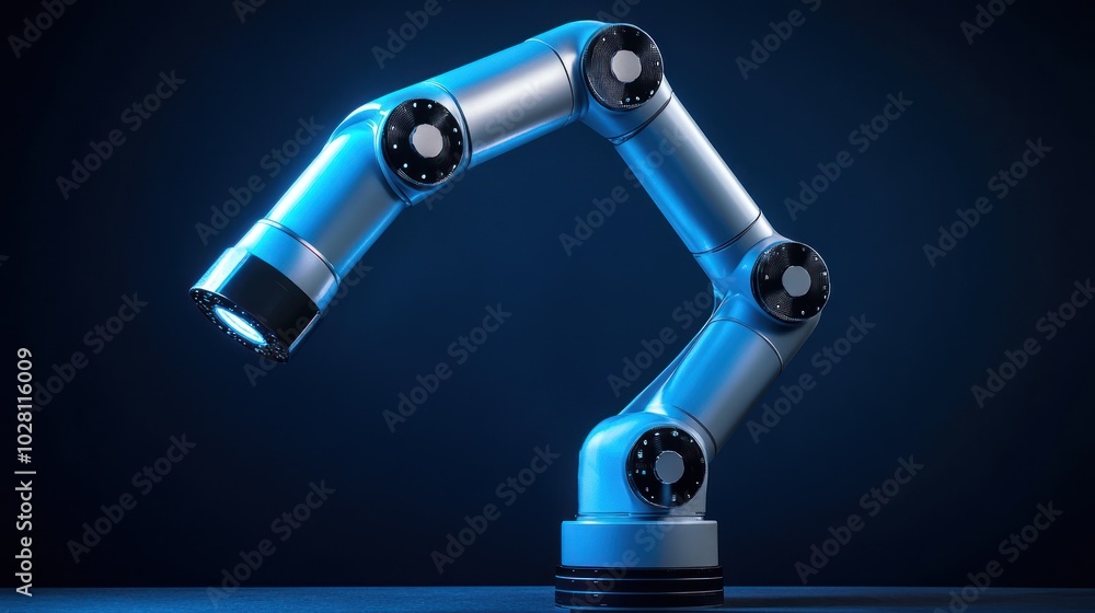 Poster lightweight industrial robot arms, featuring agile, lightweight robotic arms designed for precision 