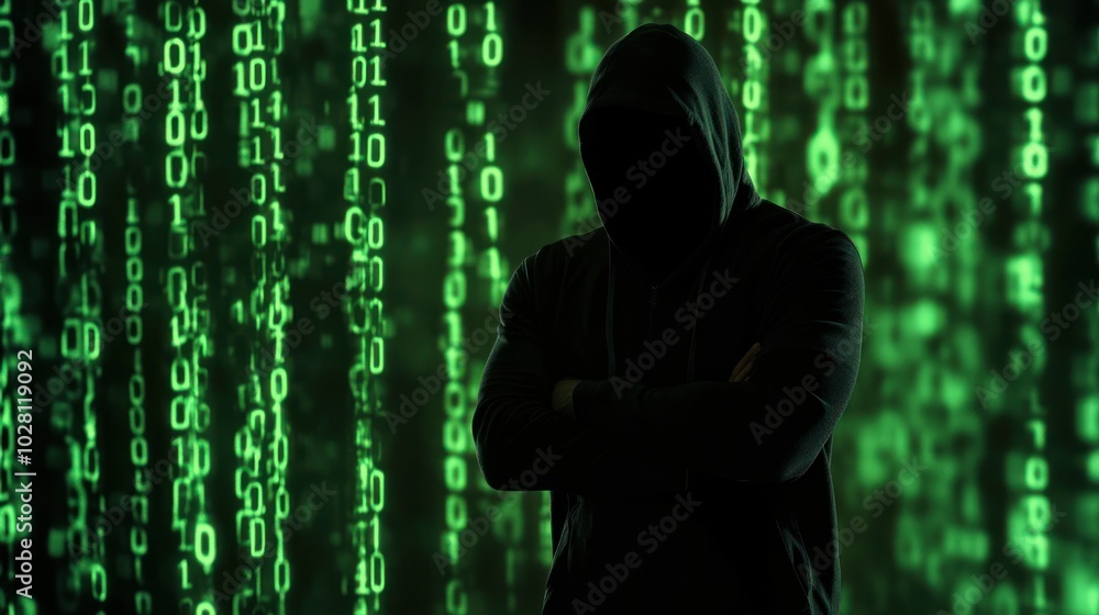 Poster mysterious hacker in the digital world