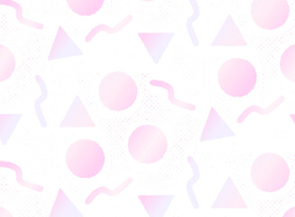 パステルカラーの幾何学模様のシームレスパターン