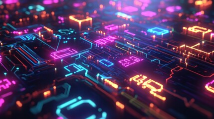 Obraz premium Abstract Futuristic Circuitry