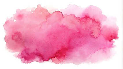 Fototapeta premium A delicate pink watercolor stain, perfect for enhancing backgrounds and designs with an artistic touch, adding softness and elegance to any creative project.
