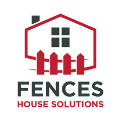 Fences Logo Design Template. Fencing Repair Logo Business.