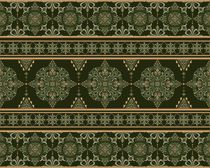 Geometric floral pattern. Seamless vector background. Colorful ornament. Ornament for fabric, wallpaper, packaging, decorative print