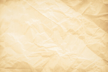 Crumpled brown paper texture background for design with copy space for text or image.