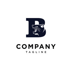 Letter B Tasmanian Devil logo icon vector