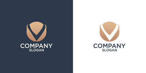 collection of letter v abstract monogram logo design vector