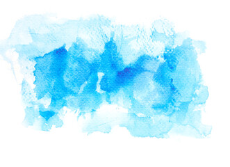 sky blue ink watercolor