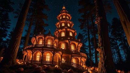 Obraz premium a castle in the woods