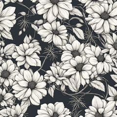Seamless floral pattern background design