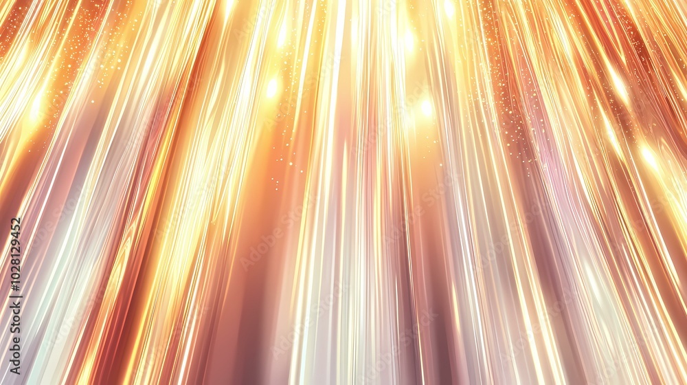 Poster the image is a beautiful soft golden background with streaks of light and sparkling particles.