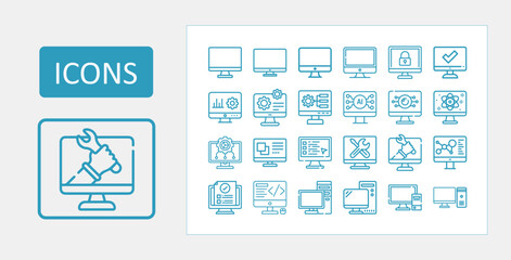 Desktop icon set, PC icon set