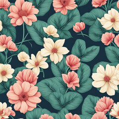 Seamless floral pattern background design