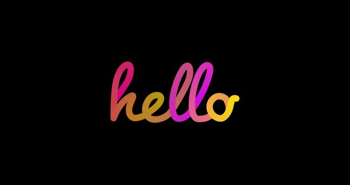 hello text animation with liquid effect, suitable for you tube opening