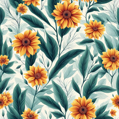 Seamless floral pattern background design