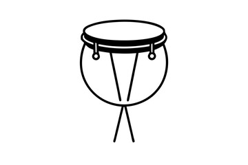 Percussion Instrument Silhouette | vector silhouette illustration on white background