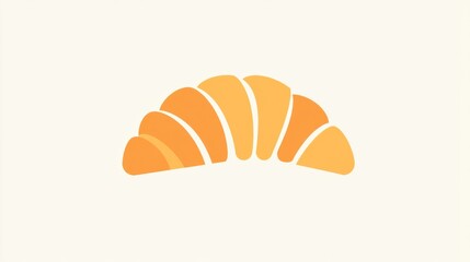 a modern logo of a croissant design