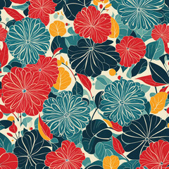 Seamless floral pattern background design