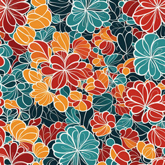 Seamless floral pattern background design