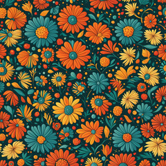 Seamless floral pattern background design