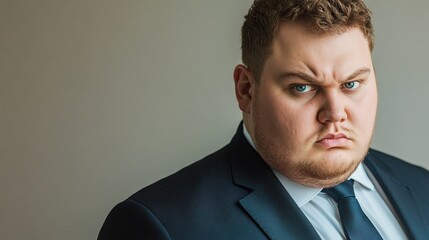 Untidy Young Gentleman in Formal Attire: A Portrayal of Contrast, Seriousness Amidst Disarray.