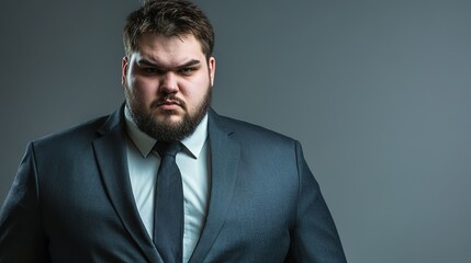 Untidy Young Gentleman in Formal Attire: A Portrayal of Contrast, Seriousness Amidst Disarray.